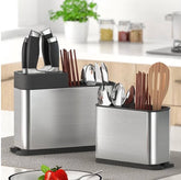 Stainless Steel Home Rectangular Kitchen Utensil Holder Cutlery Drainer